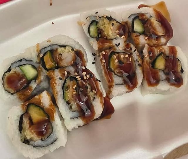 Shrimp Tempura Eel Roll.